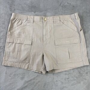 Cabelas Shorts Mens 42 Khaki Cargo Hiker Gorpcore Outdoor Fishing Utility